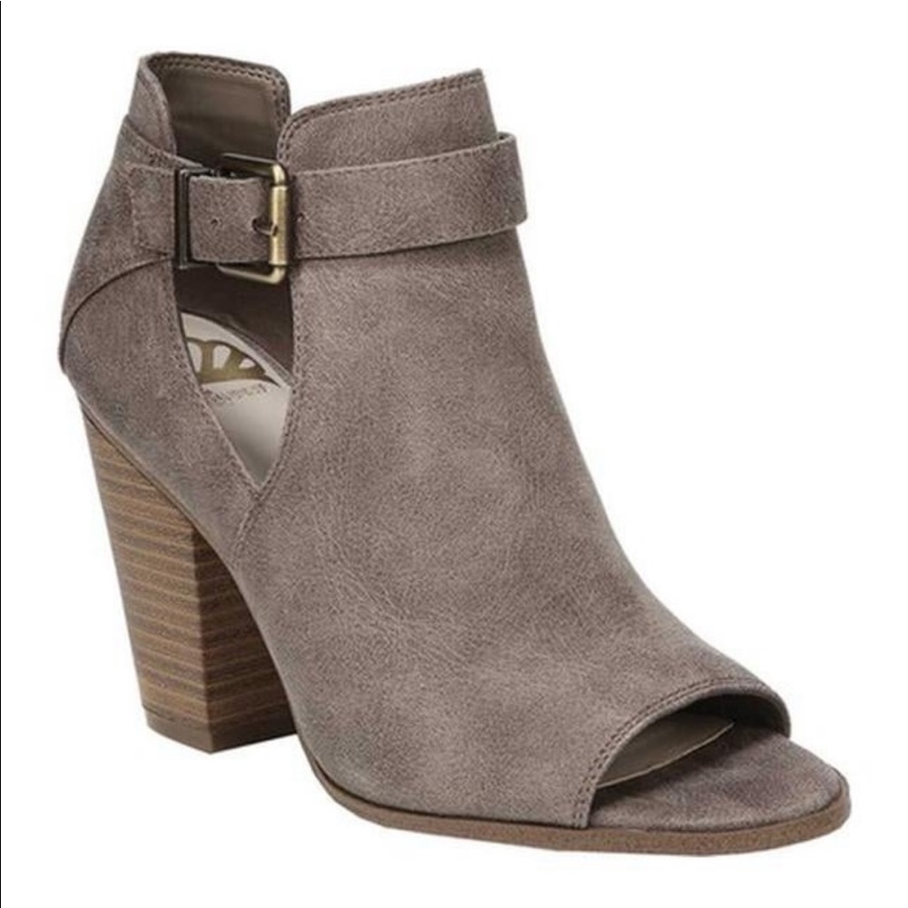 Suede Buckle Booties